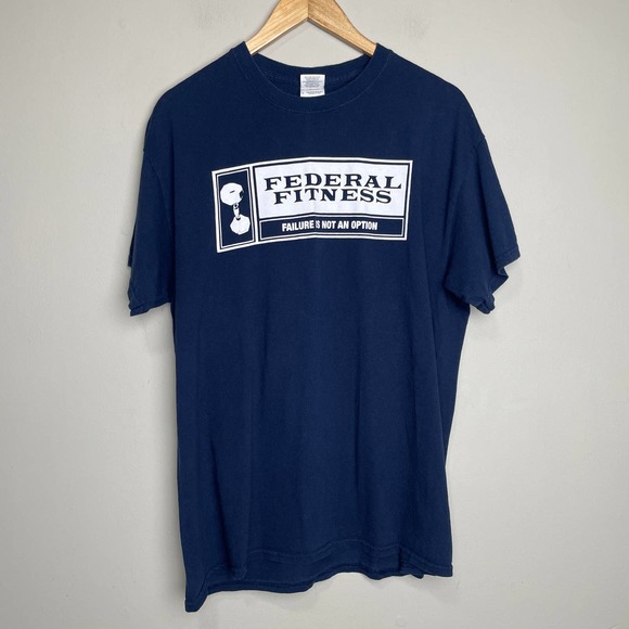 Gildan Other - Gildan Federal Fitness Graphic Crewneck Short Sleeve Tee Blue White Navy L